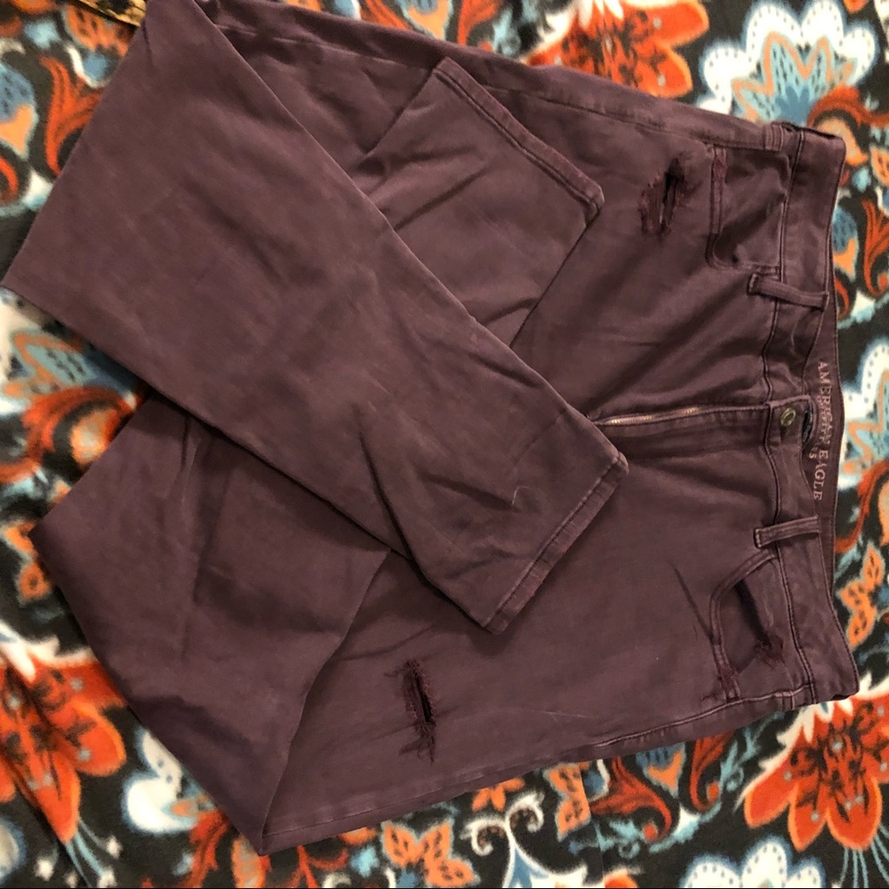 American Eagle Purple high rise jegging